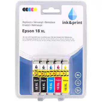 Action cartouches d'encre ink & print epson 18 xl
