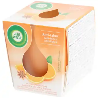 Action Air wick bougie parfumée air wick essential oils anti-tabac offre