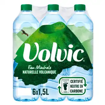 Carrefour Volvic sur tous les packs d'eau minérale naturelle et eaux aromatisées offre