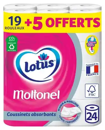 Carrefour Lotus papier toilette moltonel offre