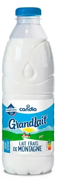 Carrefour Market Grandlait lait frais de montagne offre