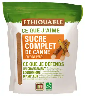 Carrefour Market Ethiquable sucre complet de canne bio en poudre offre