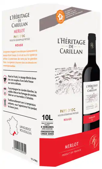Carrefour Market L'héritage de carillan i.g.p. pays d'oc offre
