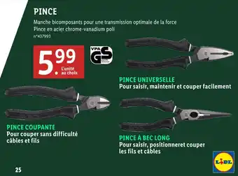 Lidl Parkside pince offre