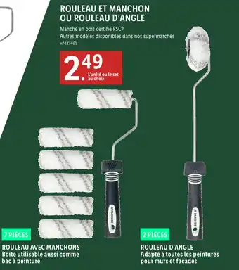 Lidl Parkside rouleau et manchon ou rouleau d’angle offre