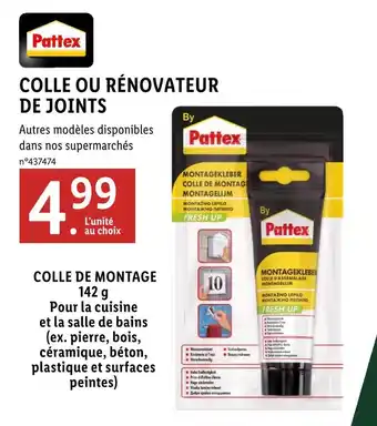 Lidl Pattex colle ou rénovateur de joints offre