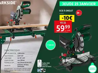 Lidl Parkside scie à onglet offre
