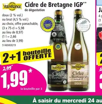 Norma Cidre de Bretagne IGP offre