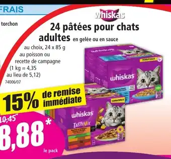 Norma 24 pâtées pour chats adultes offre
