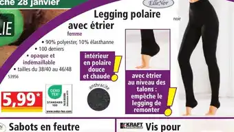 Legging polaire avec étrier