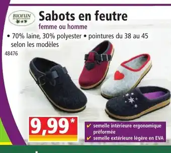 Norma BIOFUN Sabots en feutre offre