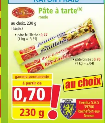 Norma Pâte à tarte offre