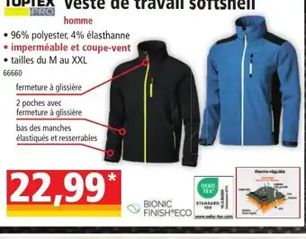 Norma TOPTEX Veste de travail softshell offre