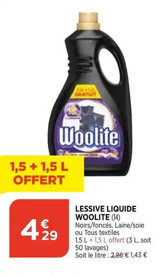 Bi1 Lessive Liquide Woolite offre
