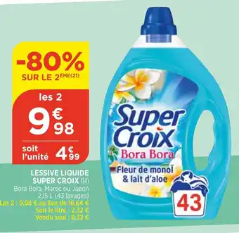 Bi1 Lessive liquide Super Croix offre