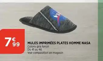Mules gêne plates Homme Nasa
