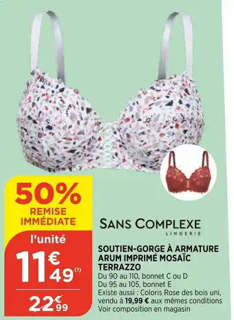 Bi1 Soutien-gorge à armature Arum Imprimé Mosaïc offre