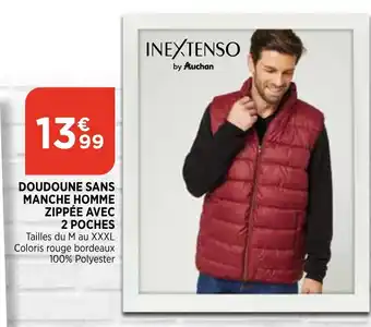 Bi1 Doudoune sans manche homme zippée avec 2 Poches offre