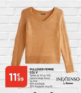 Pullover femme Col V