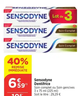 Bi1 Sensodyne Dentifrice offre