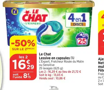 Bi1 Le Chat Lessive en capsules offre