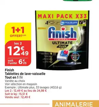 Bi1 Finish Tablettes de lave-vaisselle offre