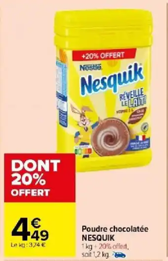 Carrefour Market Poudre chocolatée NESQUIK offre