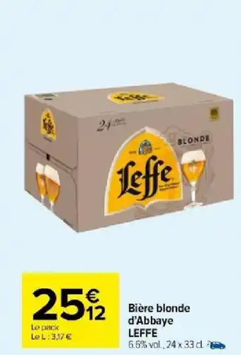 Carrefour Market Bière blonde d'Abbaye LEFFE offre