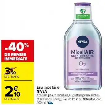 Carrefour Market Eau micellaire NIVEA offre