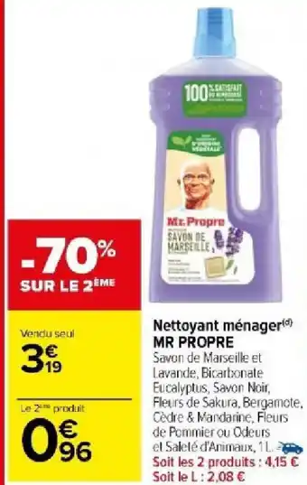 Carrefour Market Nettoyant ménager MR PROPRE offre