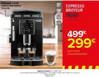 Carrefour Market Expresso broyeur Rét: ECAM13.123.B offre
