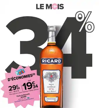Carrefour Market Pastis de Marseille RICARD offre