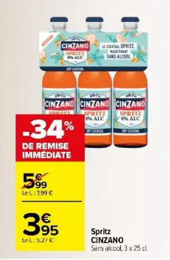 Carrefour Market Spritz CINZANO offre