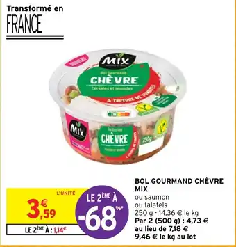 Intermarché BOL GOURMAND CHÈVRE MIX offre
