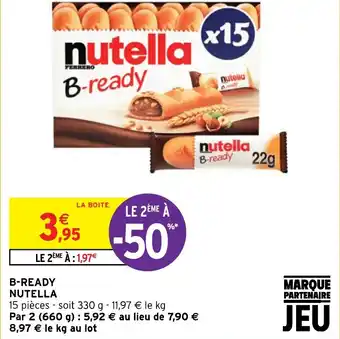 Intermarché B-READY NUTELLA offre