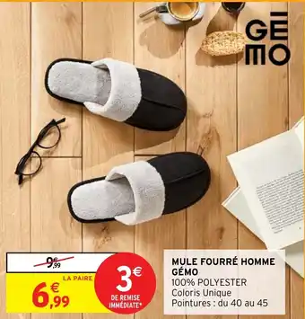 MULE FOURRÉ HOMME GÉMO