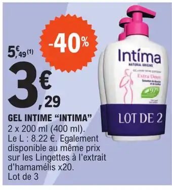 GEL INTIME "INTIMA"