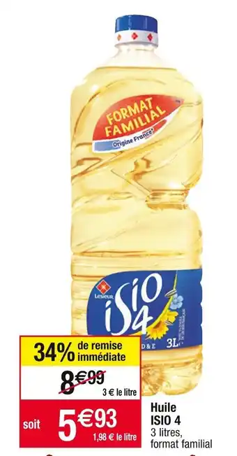 Cora x Carrefour Huile ISIO 4 offre
