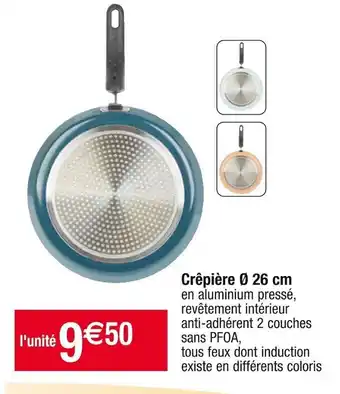 Cora x Carrefour Crêpière Ø 26 cm offre