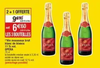 Cora x Carrefour (Vin mousseux brut blanc de blancs 11 % vol. OPÉRA offre