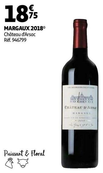 Château d'arsac margaux 2018
