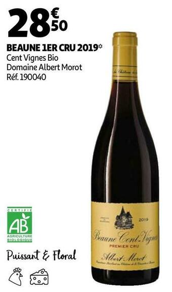 Auchan Domaine albert morot beaune 1er cru 2019 offre