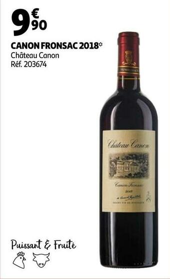 Auchan Château canon canon fronsac 2018 offre