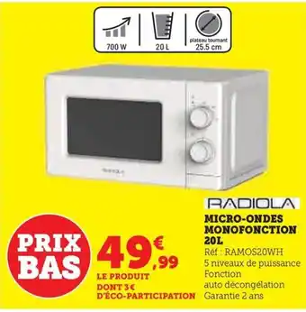 MICRO-ONDES MONOFONCTION