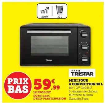 Hyper U MINI FOUR A CONVECTION 30 L offre