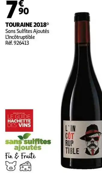 Sans sulfites ajoutés touraine 2018