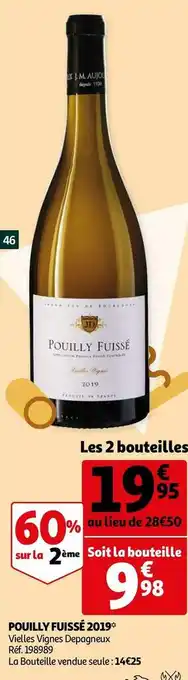 Vielles vignes depagneux pouilly fuissé 2019