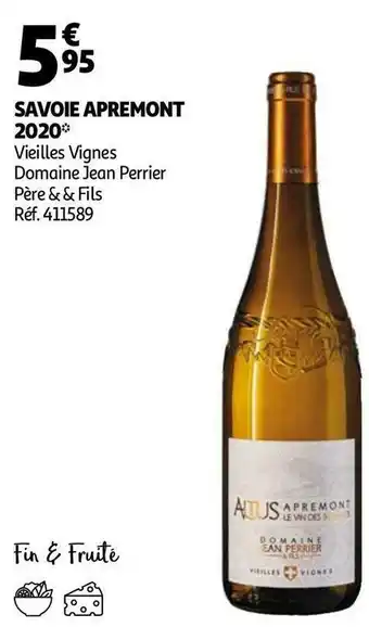 Auchan Domaine jean perrier père et fils savoie apremont 2020 offre