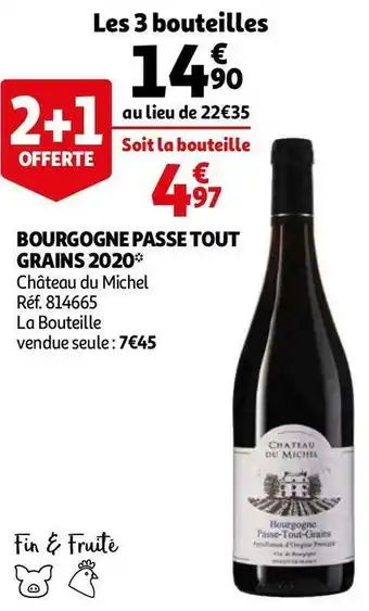Château du michel bourgogne passe tout grains 2020