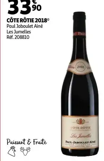 Auchan Paul jaboulet ainé côte rôtie 2018 offre